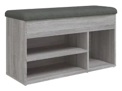 Banco zapatero madera de ingeniería gris Sonoma 82x32x45,5 cm ES401096