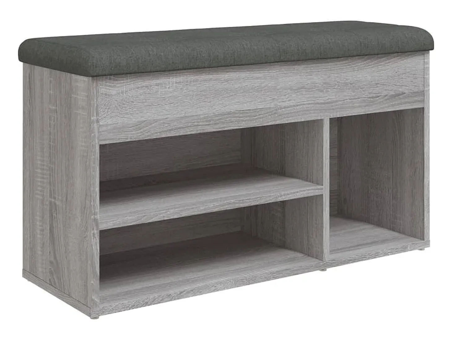 Banco zapatero madera de ingeniería gris Sonoma 82x32x45,5 cm ES401096