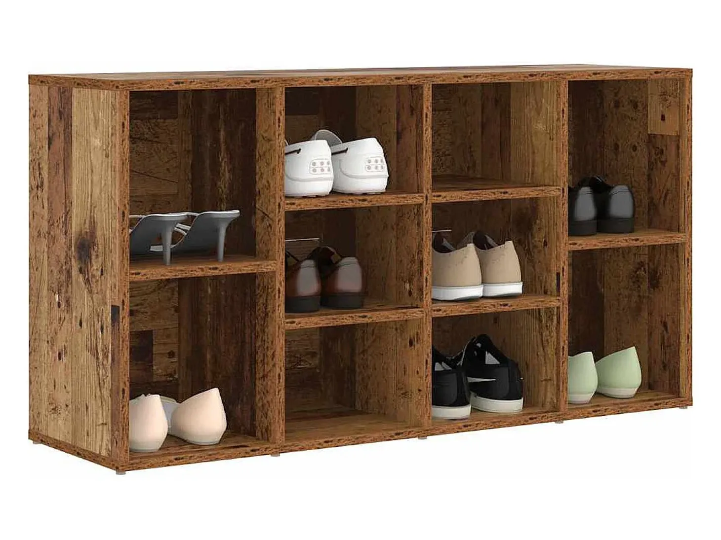 Banco zapatero Madera vieja 103 x 30 x 55 cm Madera de ingeniería