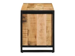 Banco zapatero marrón de madera maciza de mango