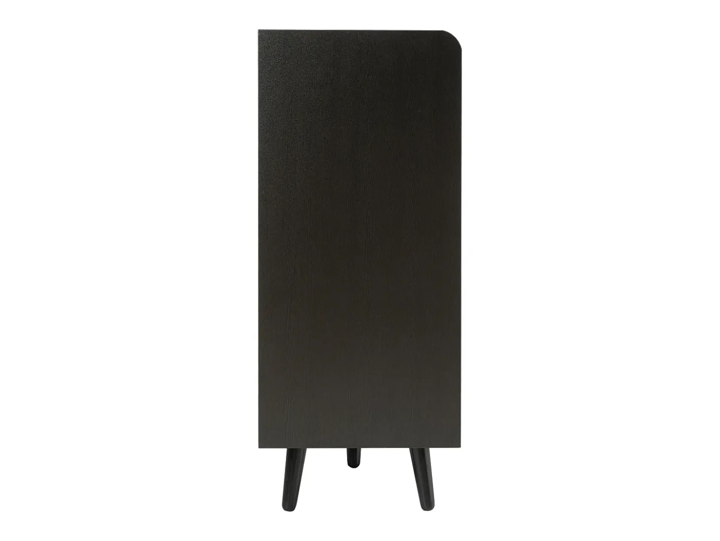 Banco zapatero moderno con 4 puertas y cojín - patas y tiradores de metal - color negro - 120 x 34 x 82 cm