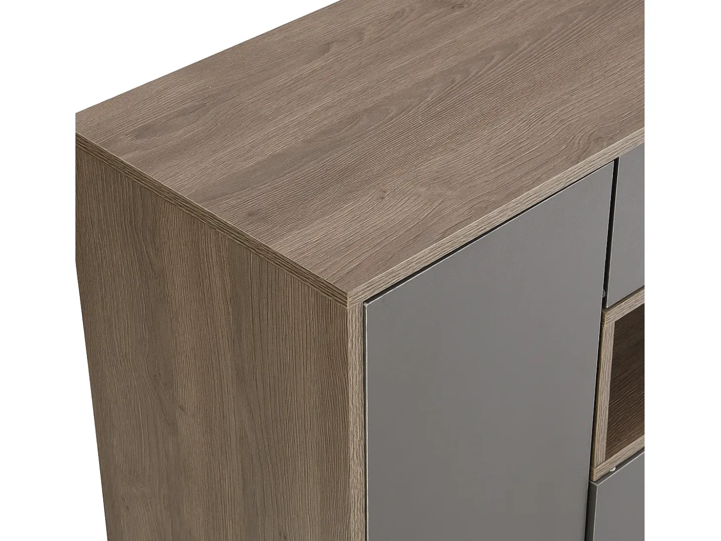 Banco zapatero multifuncional con cojín, estantes ajustables, 2 cajones, 2 puertas, espacio de almacenamiento en la entrada, gris (140x35x110 cm)
