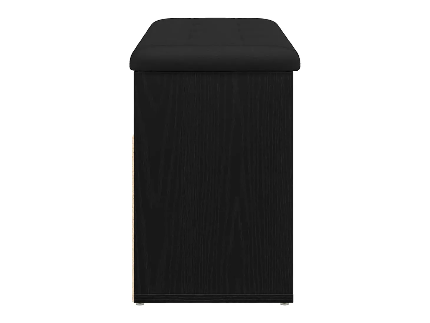 Banco zapatero negro 80 x 30 x 45 cm Madera de ingeniería