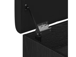 Banco zapatero negro 80 x 30 x 45 cm Madera de ingeniería