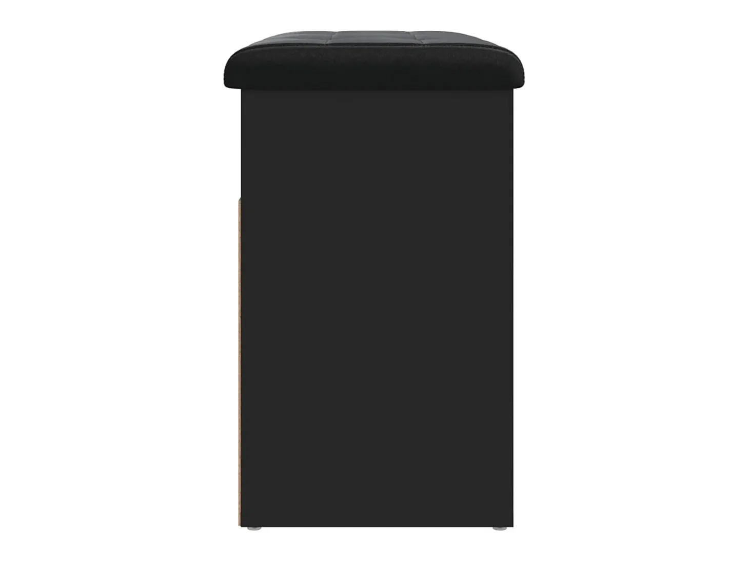 Banco zapatero negro 62x32x50 cm madera de ingeniería