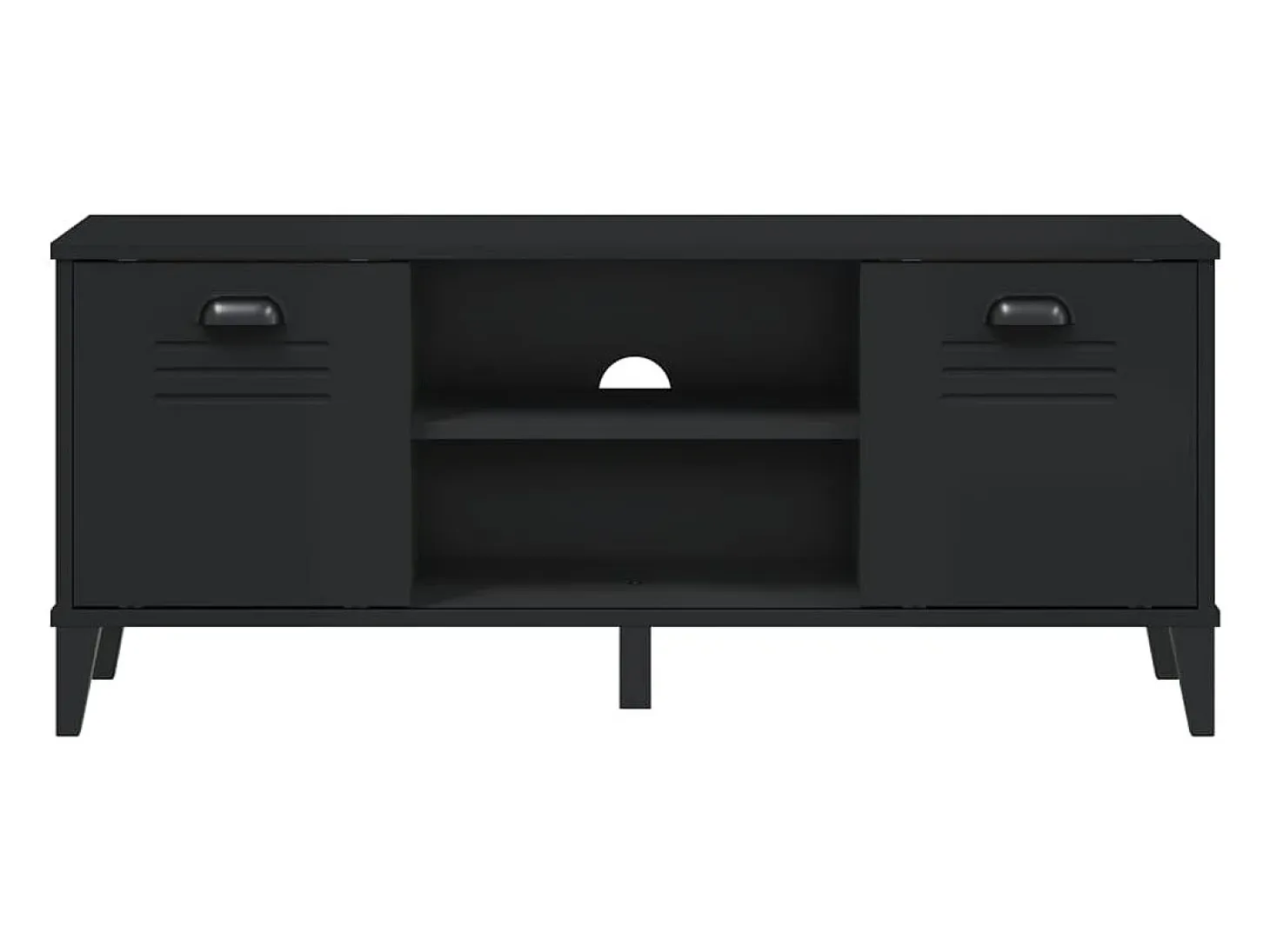 Banco zapatero negro 106x35x45 cm madera maciza de pino