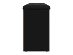Banco zapatero negro 102x32x50 cm madera de ingeniería