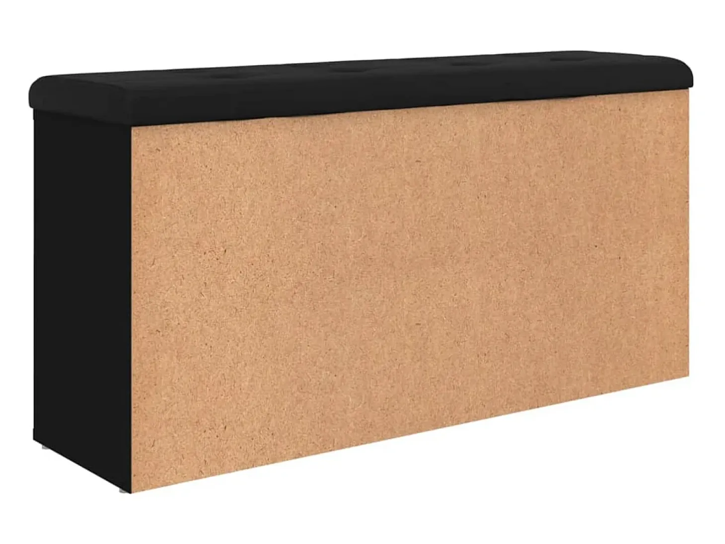Banco zapatero negro 102x32x50 cm madera de ingeniería