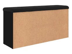 Banco zapatero negro 102x32x50 cm madera de ingeniería