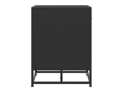 Banco zapatero negro 60x40x53,5 cm madera contrachapada y metal