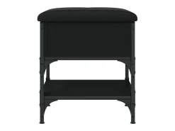 Banco zapatero negro 42x42x45 cm madera de ingeniería