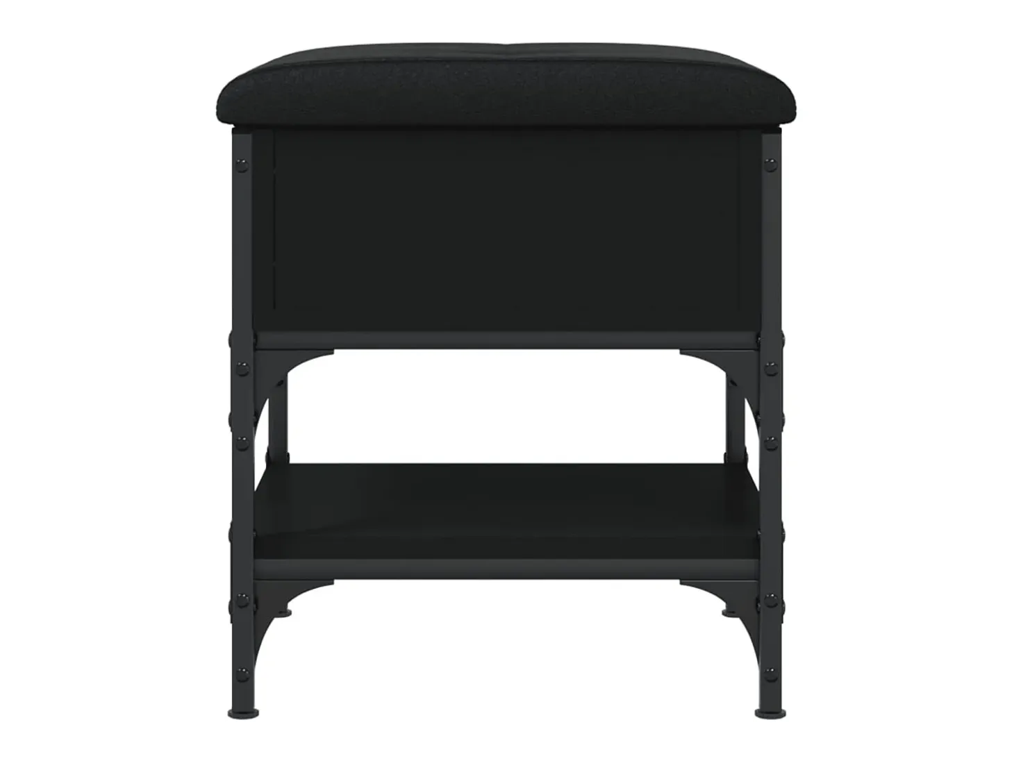Banco zapatero negro 42x42x45 cm madera de ingeniería