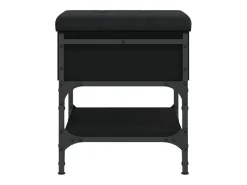 Banco zapatero negro 42x42x45 cm madera de ingeniería
