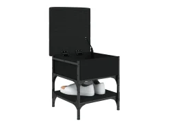 Banco zapatero negro 42x42x45 cm madera de ingeniería
