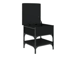 Banco zapatero negro 42x42x45 cm madera de ingeniería