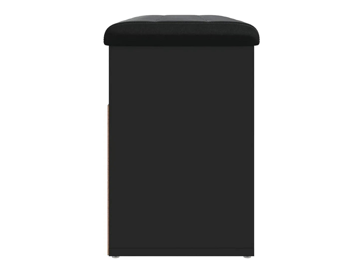 Banco zapatero negro 82x32x45,5 cm madera de ingeniería