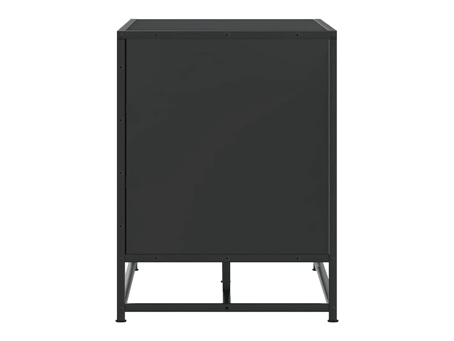 Banco zapatero negro 80x40x53,5 cm madera contrachapada y metal