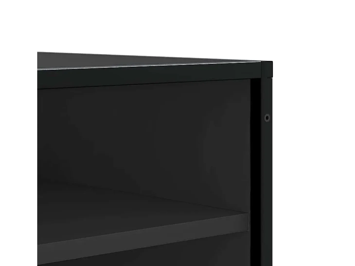 Banco zapatero negro 84x40x53,5 cm madera contrachapada y metal