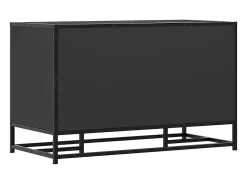 Banco zapatero negro 84x40x53,5 cm madera contrachapada y metal