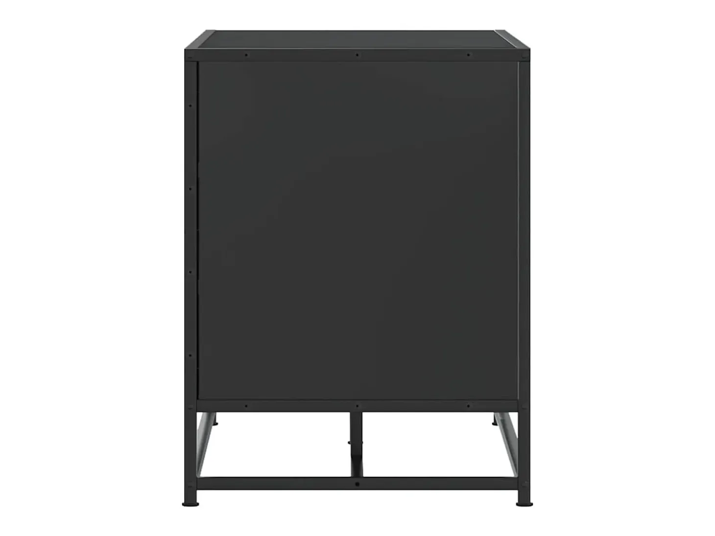 Banco zapatero negro 84x40x53,5 cm madera contrachapada y metal