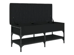Banco zapatero negro 102x42x45 cm madera de ingeniería