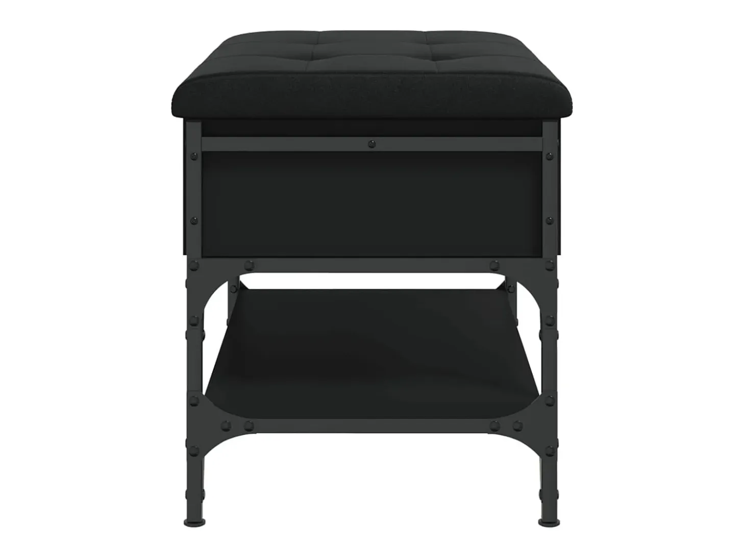 Banco zapatero negro 62x42x45 cm madera de ingeniería