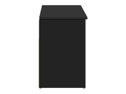 Banco zapatero negro 102x30,5x45 cm madera de ingeniería