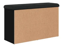 Banco zapatero negro 82x32x50 cm madera de ingeniería