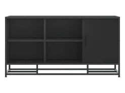 Banco zapatero negro 100x40x53,5cm madera contrachapada y metal