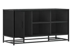 Banco zapatero negro 100x40x53,5cm madera contrachapada y metal