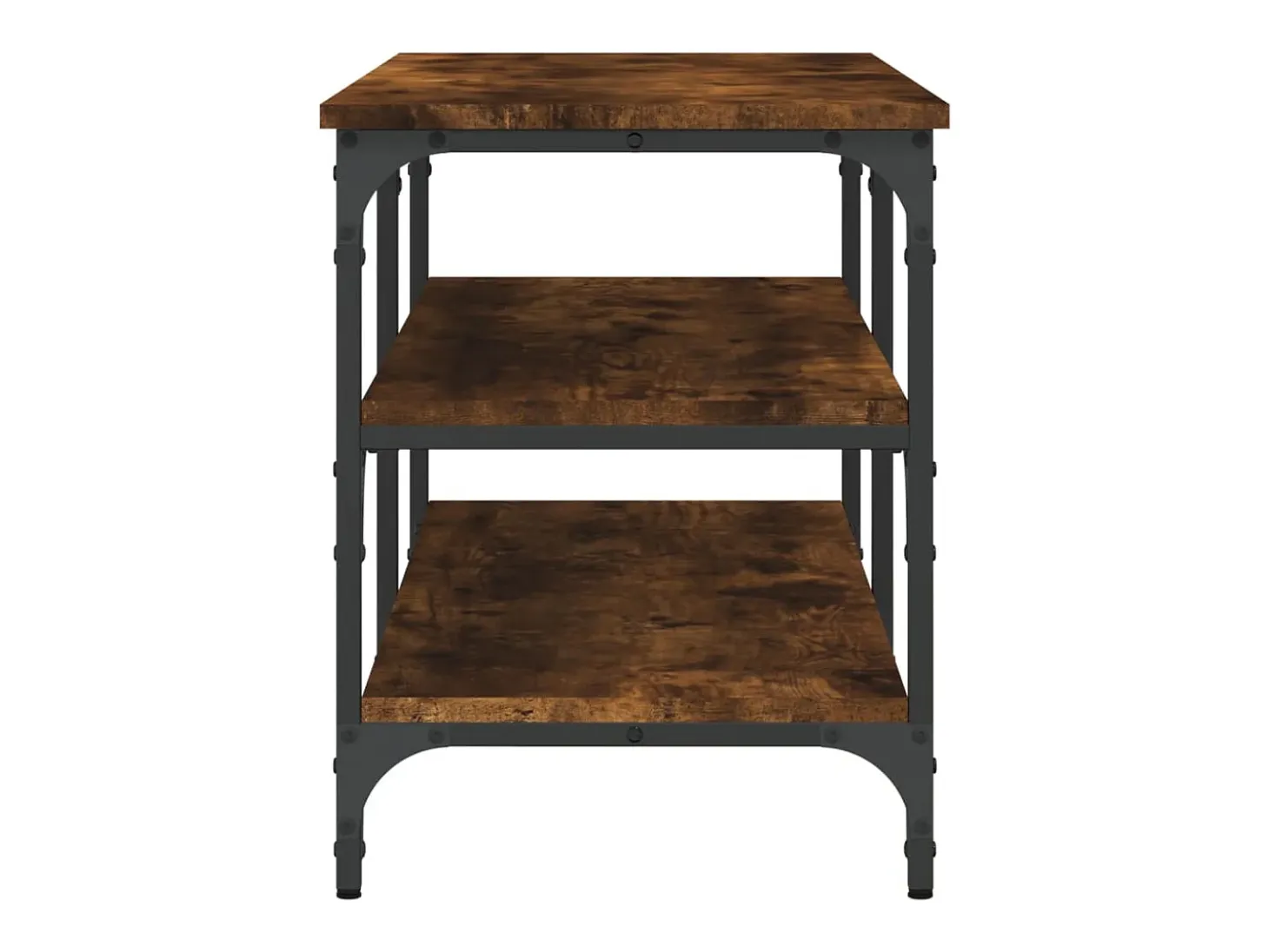 Banco zapatero roble ahumado 100x38,5x49 cm madera de ingeniería