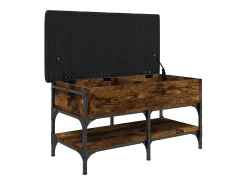 Banco zapatero roble ahumado 82x42x45 cm madera de ingeniería