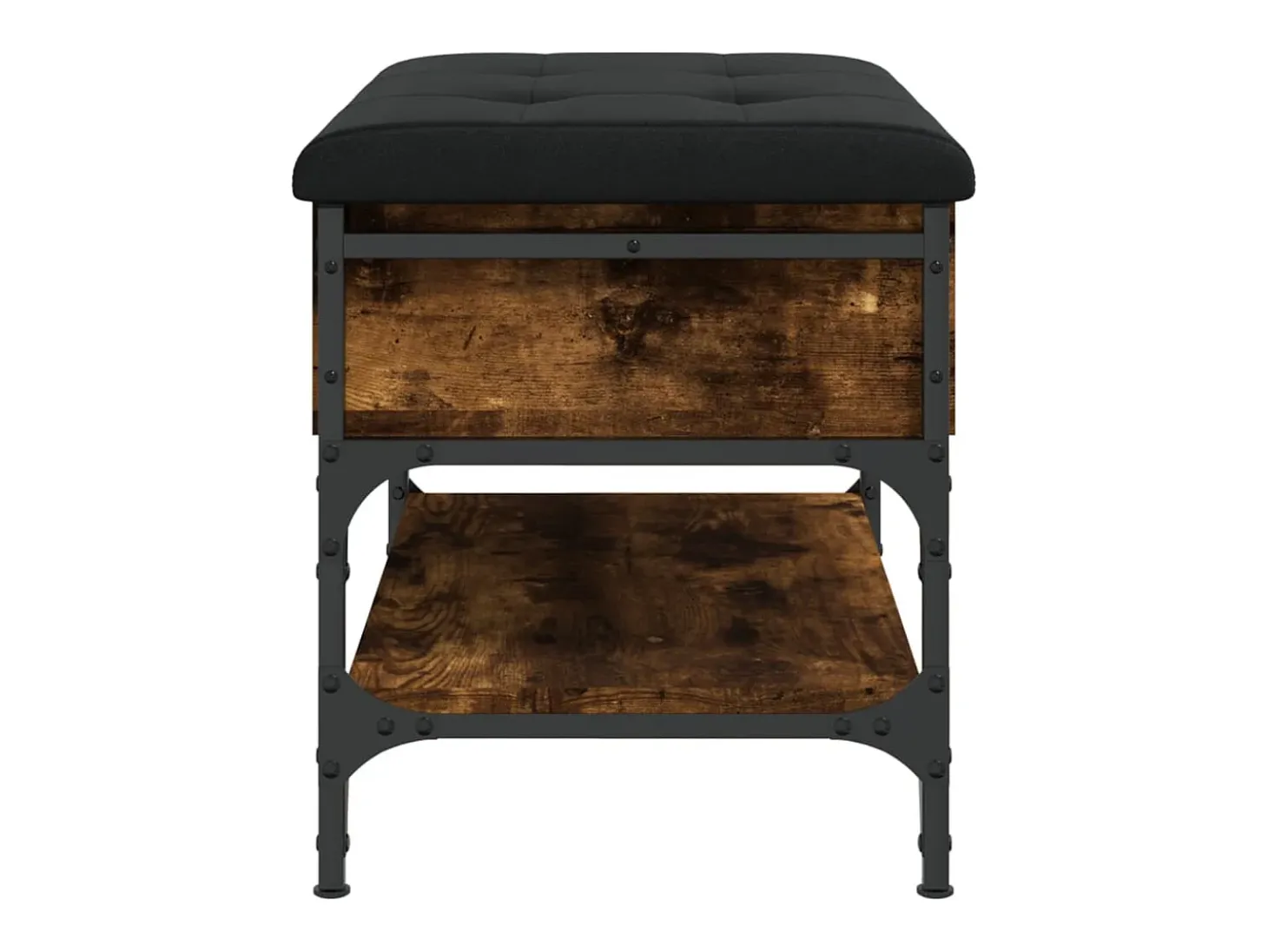 Banco zapatero roble ahumado 62x42x45 cm madera de ingeniería
