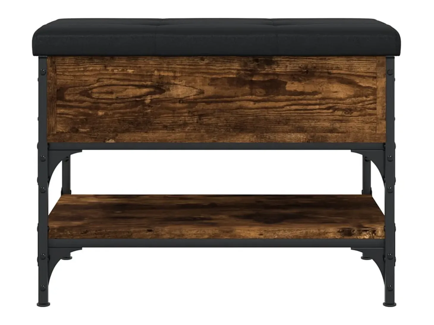 Banco zapatero roble ahumado 62x42x45 cm madera de ingeniería