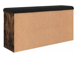 Banco zapatero roble ahumado 102x32x50 cm madera de ingeniería