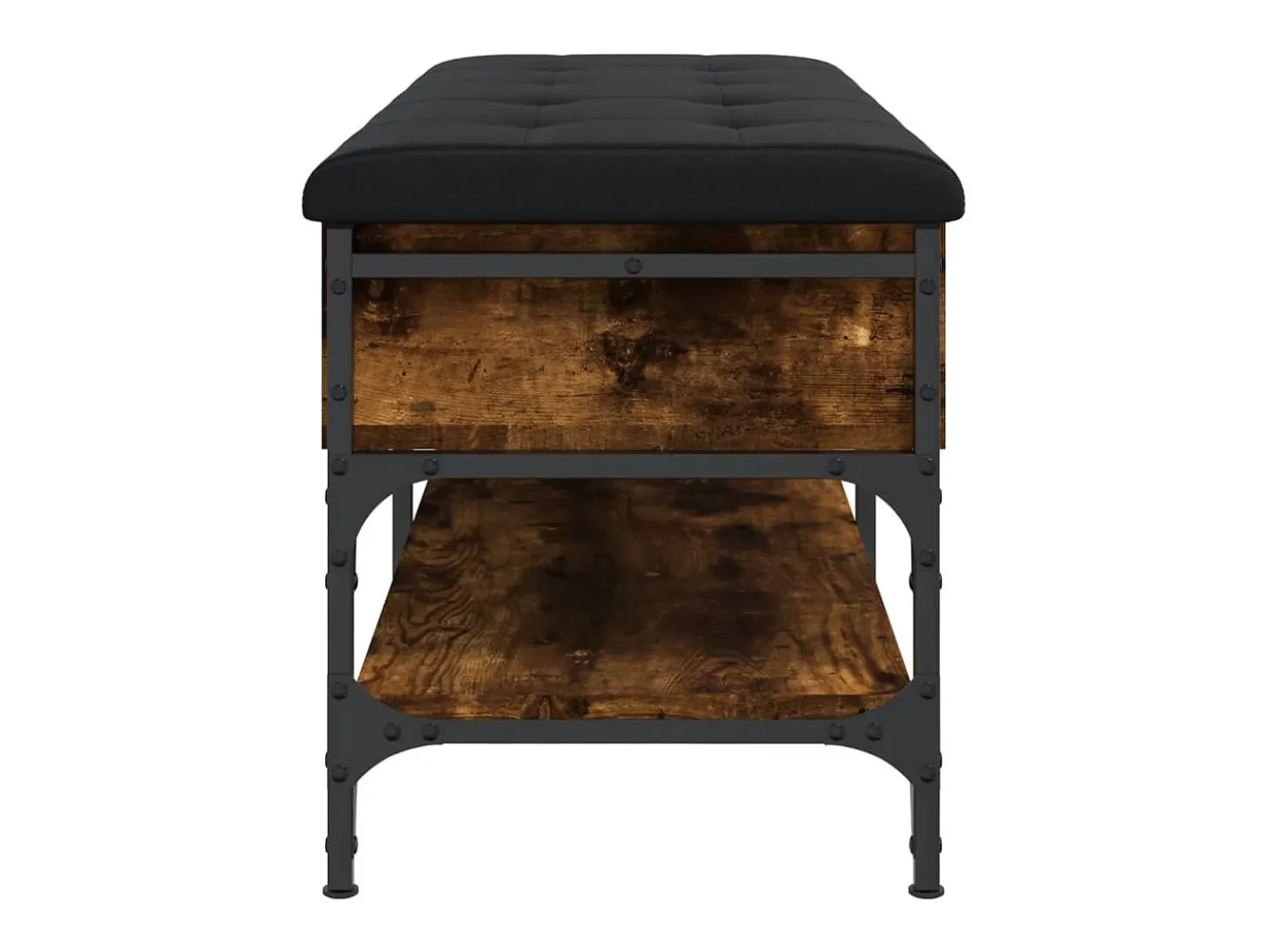 Banco zapatero roble ahumado 102x42x45 cm madera de ingeniería