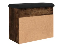 Banco zapatero roble ahumado 62x32x50 cm madera de ingeniería