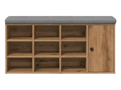 Banco zapatero roble craft 102x32x50cm madera de ingeniería