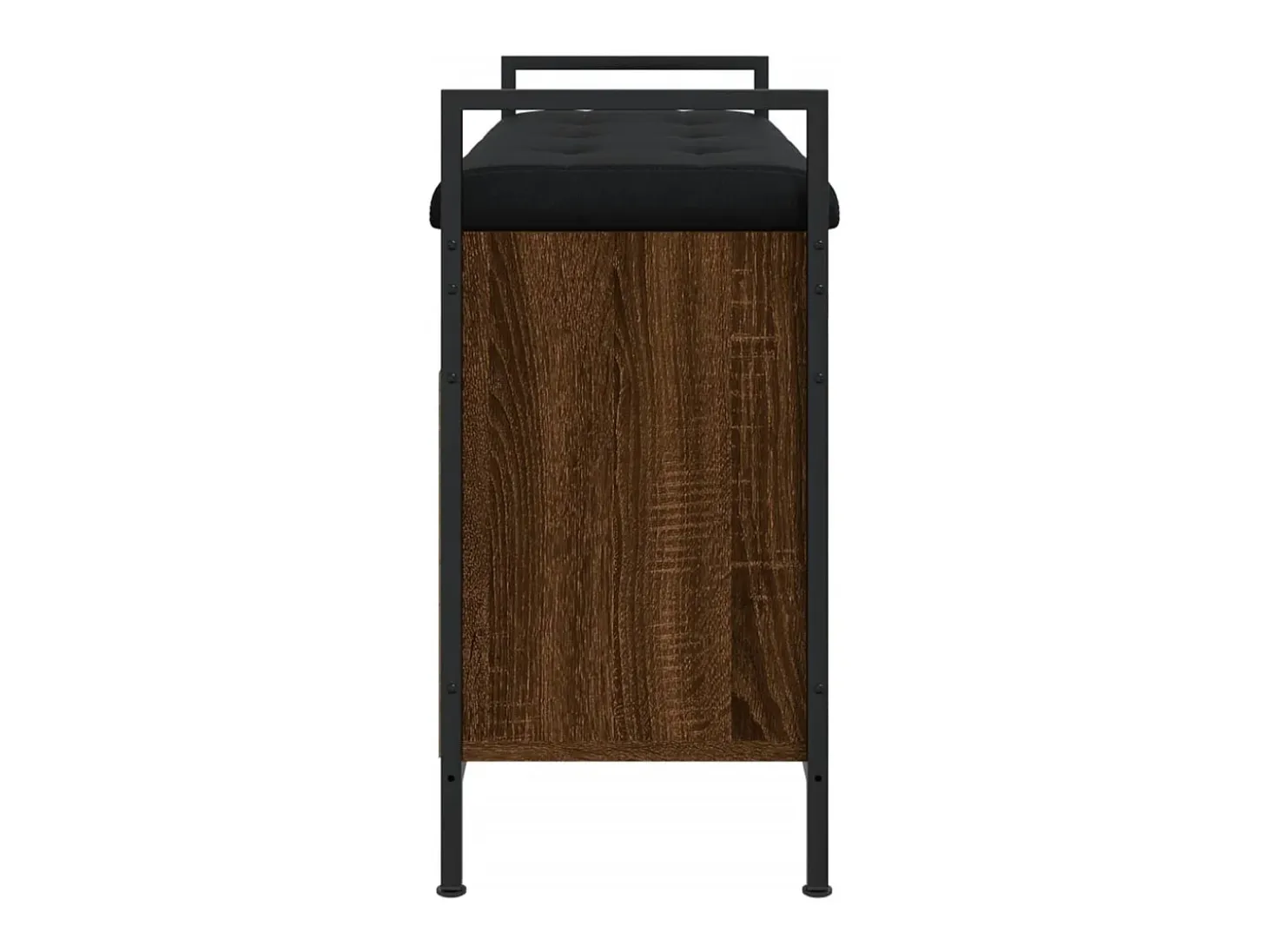 Banco zapatero roble marrón 85,5x32x57,5cm madera de ingeniería