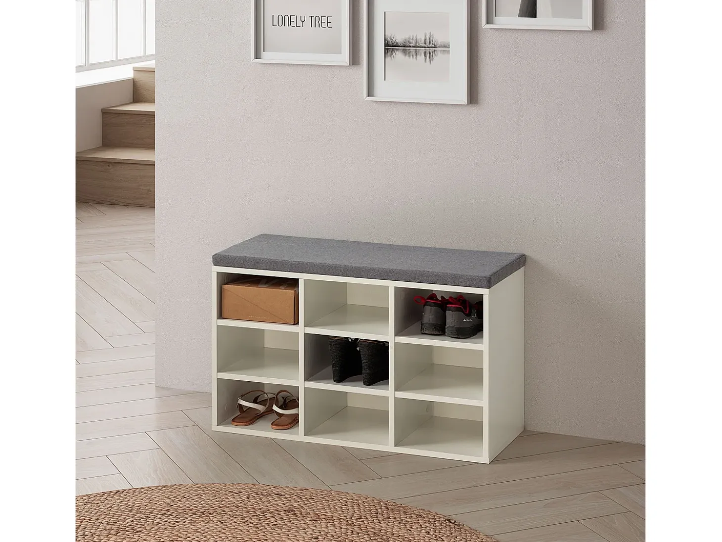 Banco zapatero Samuel Color Blanco 9 Huecos