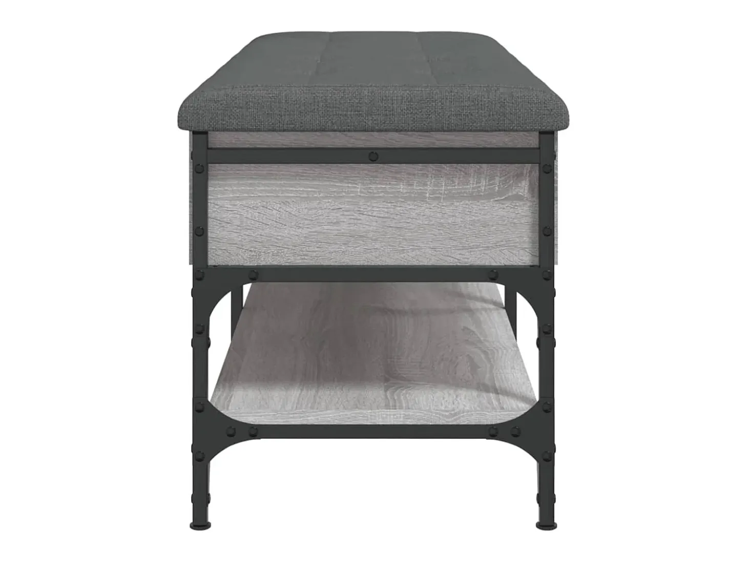 Banco zapatero Sonoma gris 102x42x45 cm madera de ingeniería