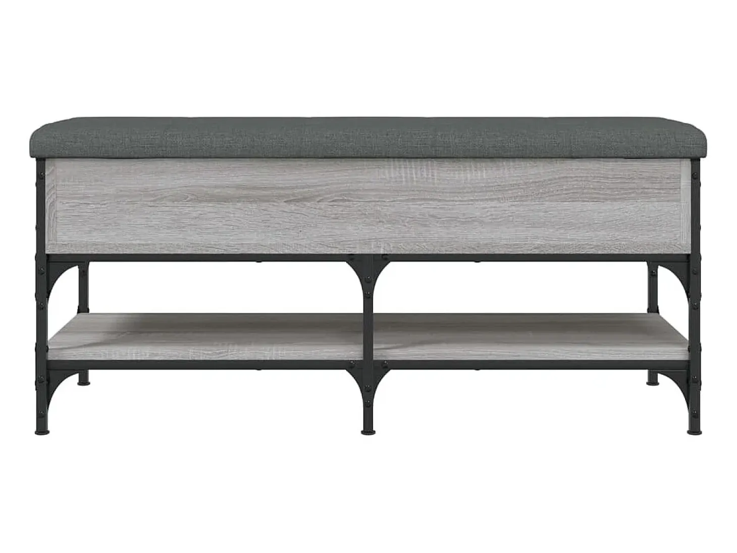 Banco zapatero Sonoma gris 102x42x45 cm madera de ingeniería