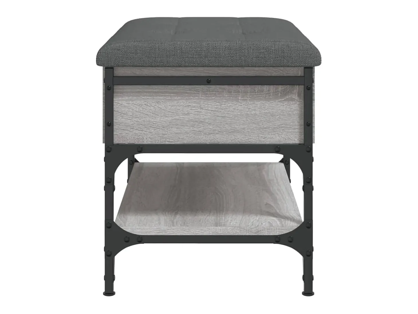 Banco zapatero Sonoma gris 62x42x45 cm madera de ingeniería