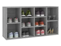Banco zapatero Sonoma gris 103x30x54,5 cm Madera de ingeniería