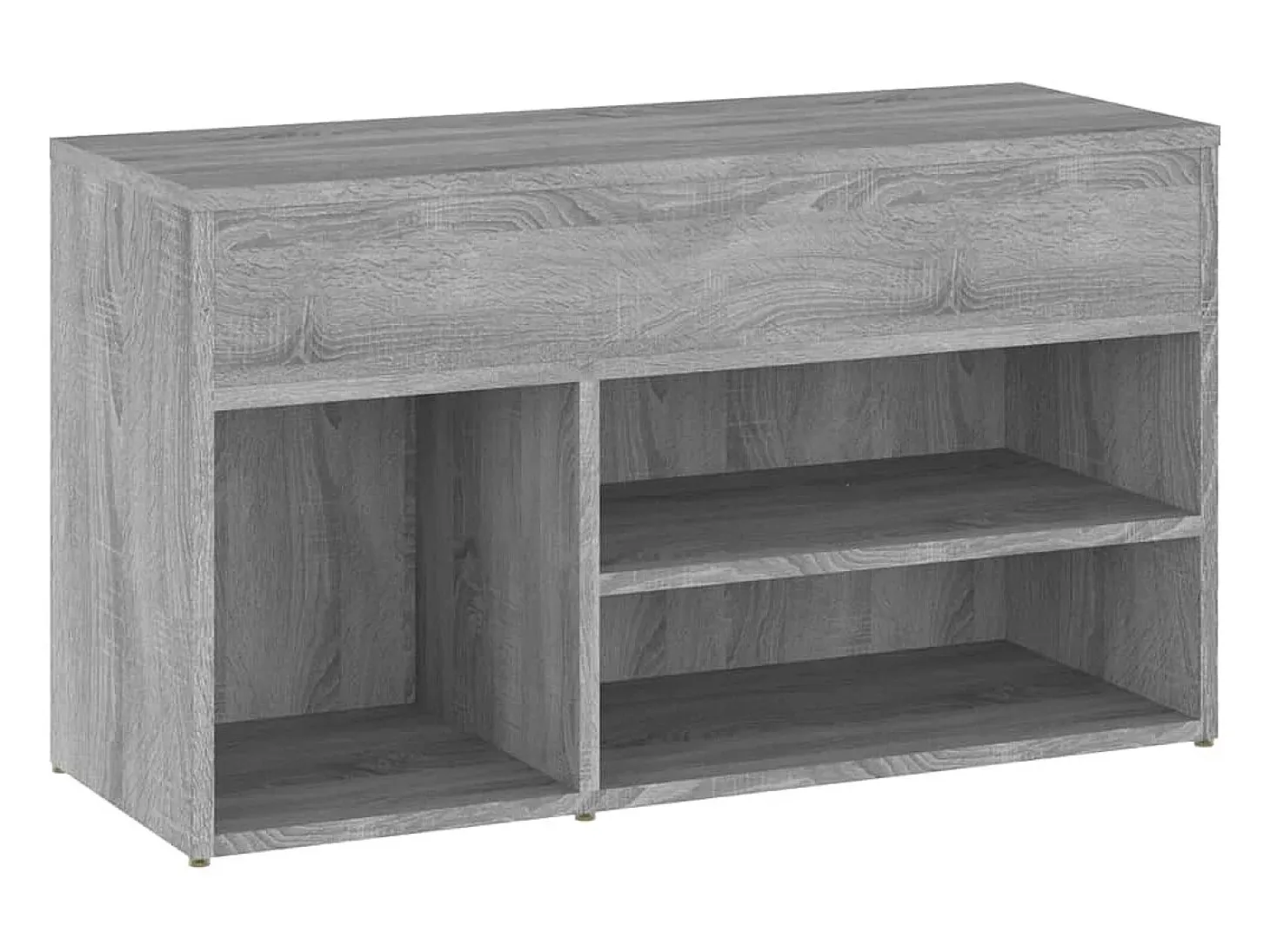 Banco zapatero Sonoma gris 80x30x45 cm Madera de ingeniería