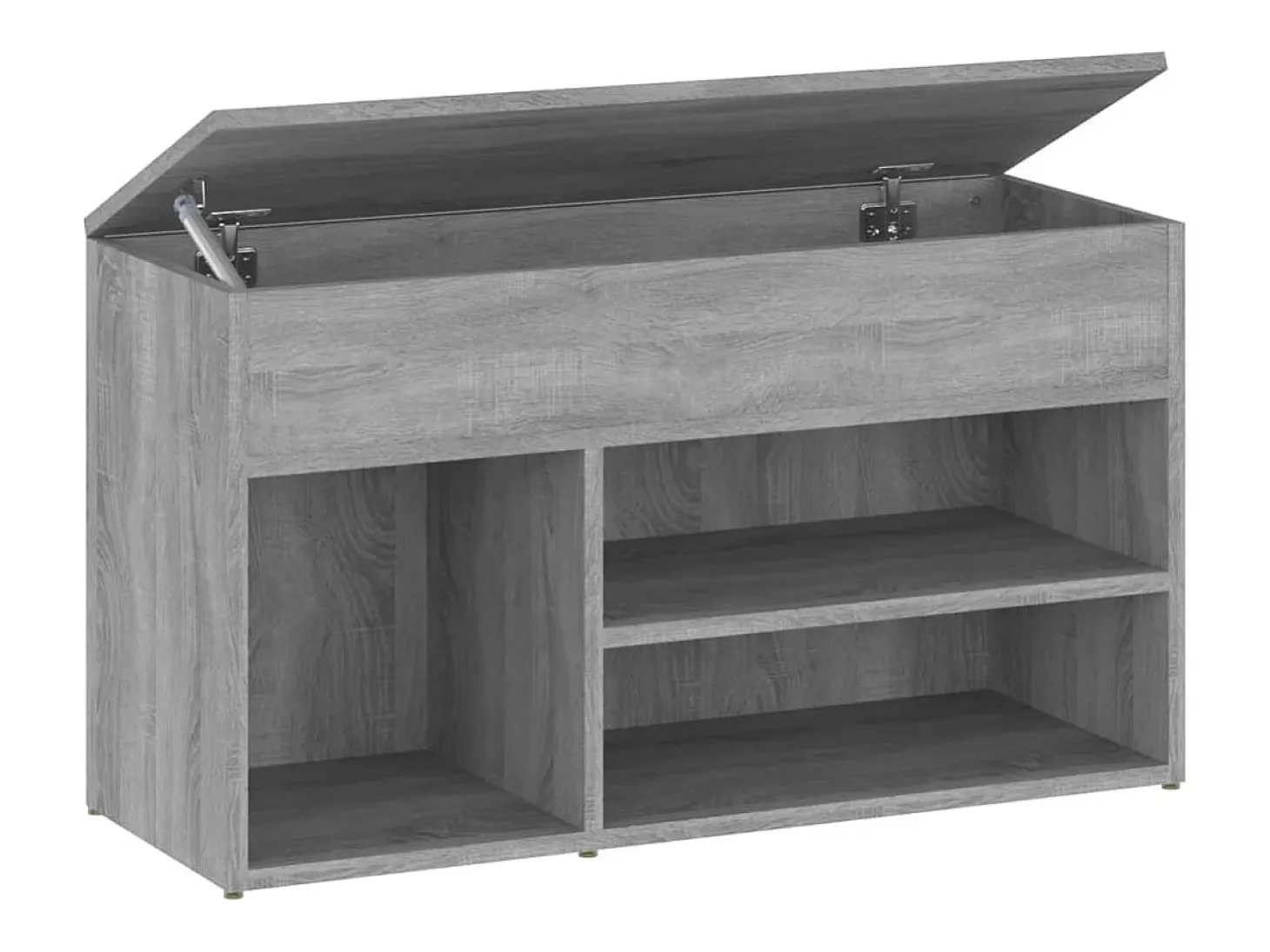 Banco zapatero Sonoma gris 80x30x45 cm Madera de ingeniería