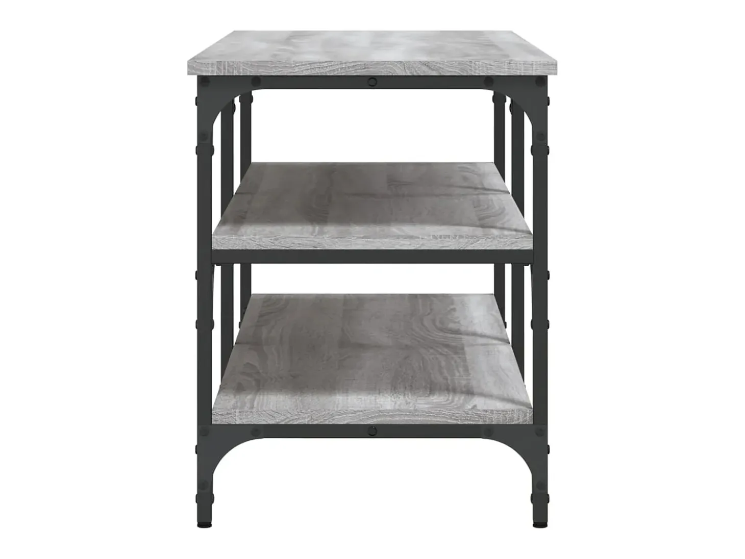 Banco zapatero Sonoma gris 100x38,5x49 cm madera de ingeniería