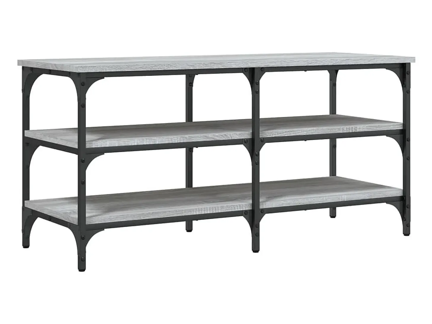 Banco zapatero Sonoma gris 100x38,5x49 cm madera de ingeniería