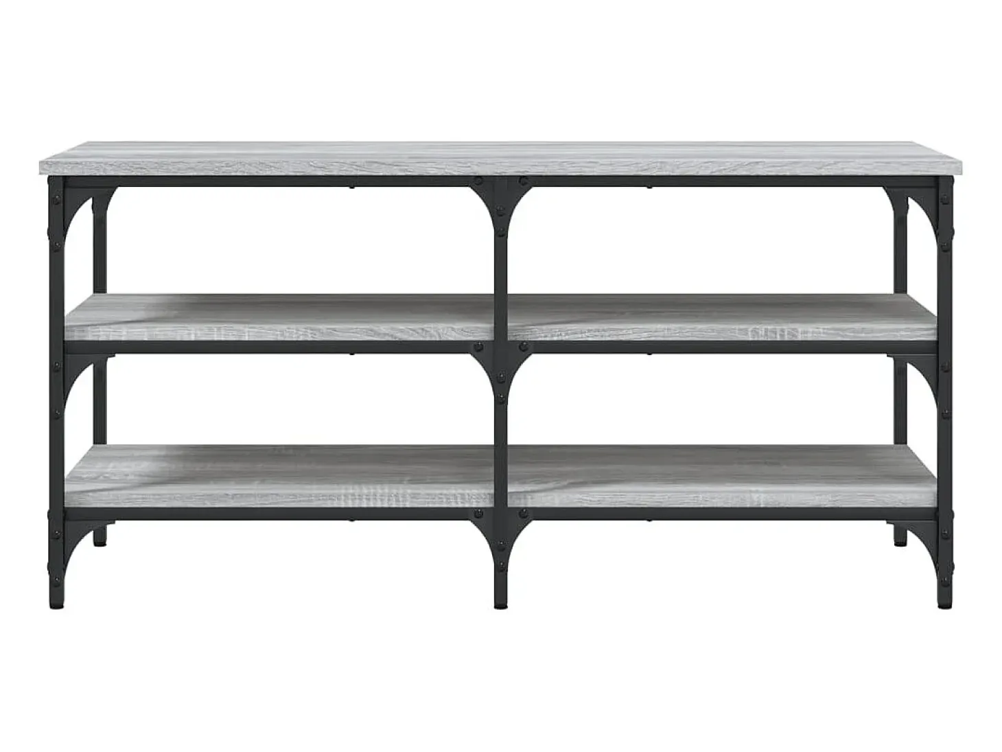 Banco zapatero Sonoma gris 100x38,5x49 cm madera de ingeniería
