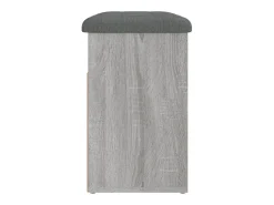 Banco zapatero Sonoma gris 62x32x50 cm madera de ingeniería